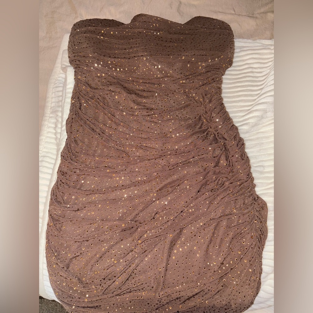 Fashion Nova Mesh Ruched Mini Dress NWOT - Picture 6 of 7